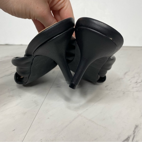 Steve Madden Athena Black Faux Leather Heeled Sandal 7M - Picture 4 of 14